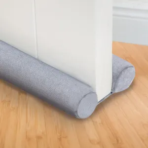 Marwood Under Door Draft Stopper 30-38" Adjustable Wind Stopper for Door & Window, Foam Door Sweep Air & Noise Blocker for Bottom of Doors Double Side Seal - Spandex Super Soft Grey