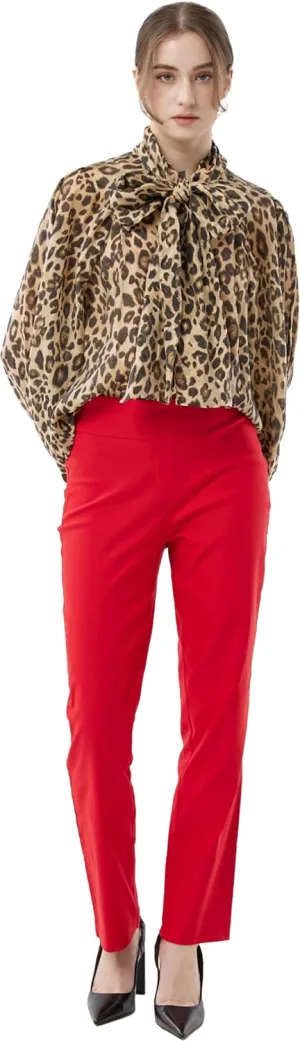 May You Be Women’s Super Stretch Straight Fit Comfy Pull-On Business Casual Pants
