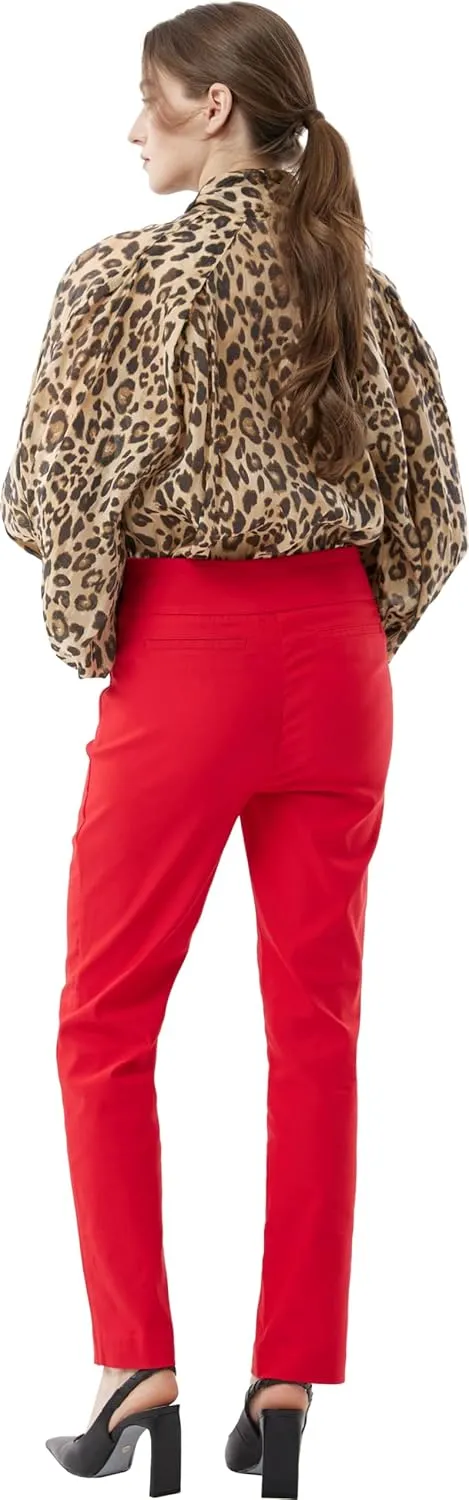 May You Be Women’s Super Stretch Straight Fit Comfy Pull-On Business Casual Pants