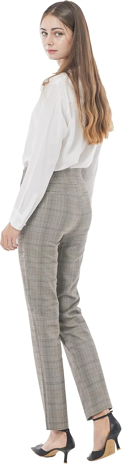 May You Be Women’s Super Stretch Straight Fit Comfy Pull-On Business Casual Pants