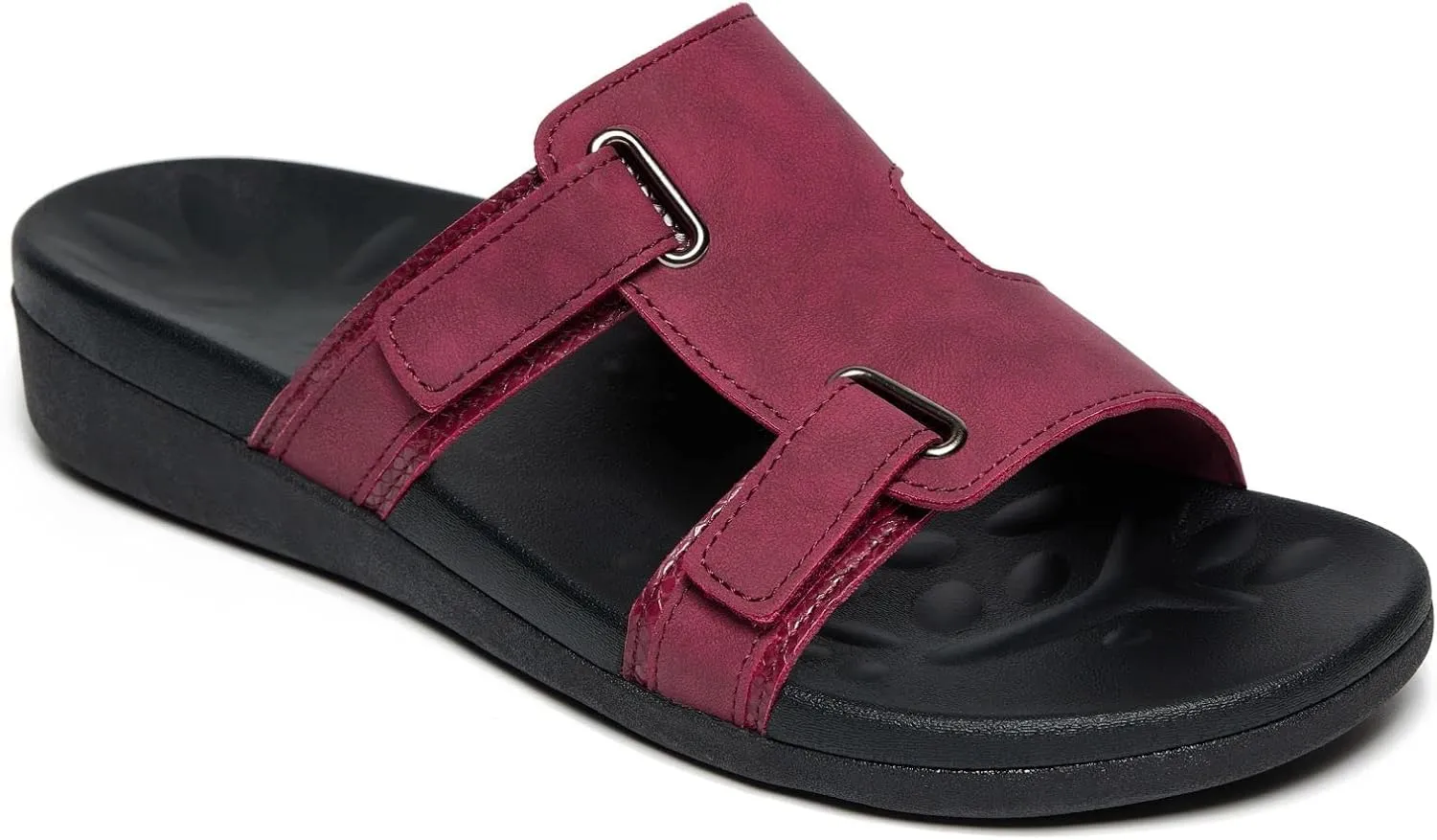 MEGNYA Comfortable Women's Walking Sandals, Arch Support Slides for Plantar Fasciitis Flat Feet, Casual Adjustable Strap Sandals for Orthopedic