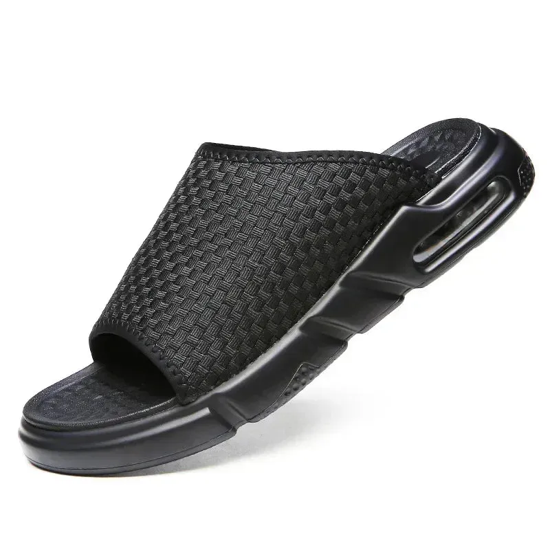 Men Breathable Open Shoes - Men  Black Sandal