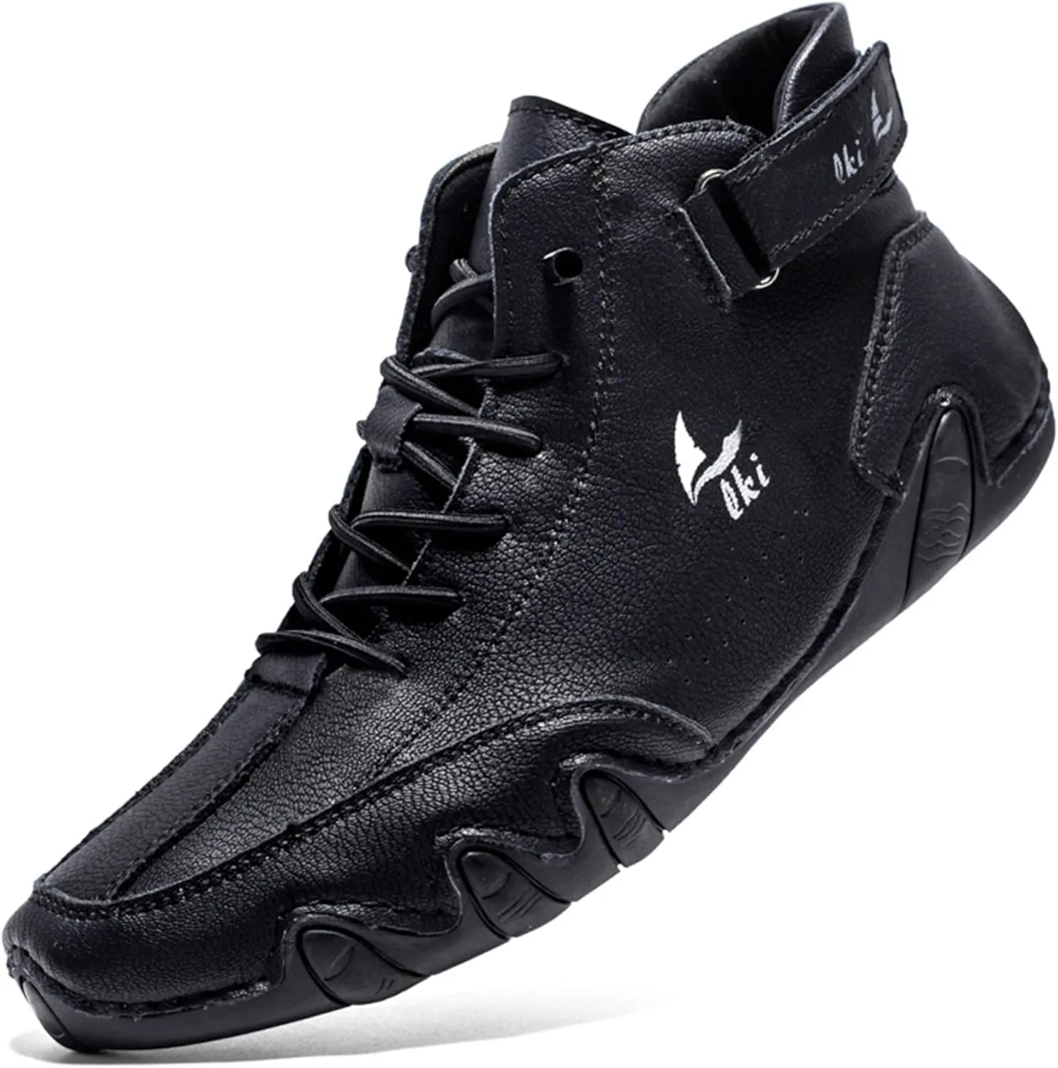 Men's Casual Ltalian Handmade High Top high boots Leather Outdoor Walking Sneakers Slip-on Lightweight Non-Slip Waterproof Driving Chukka Boots