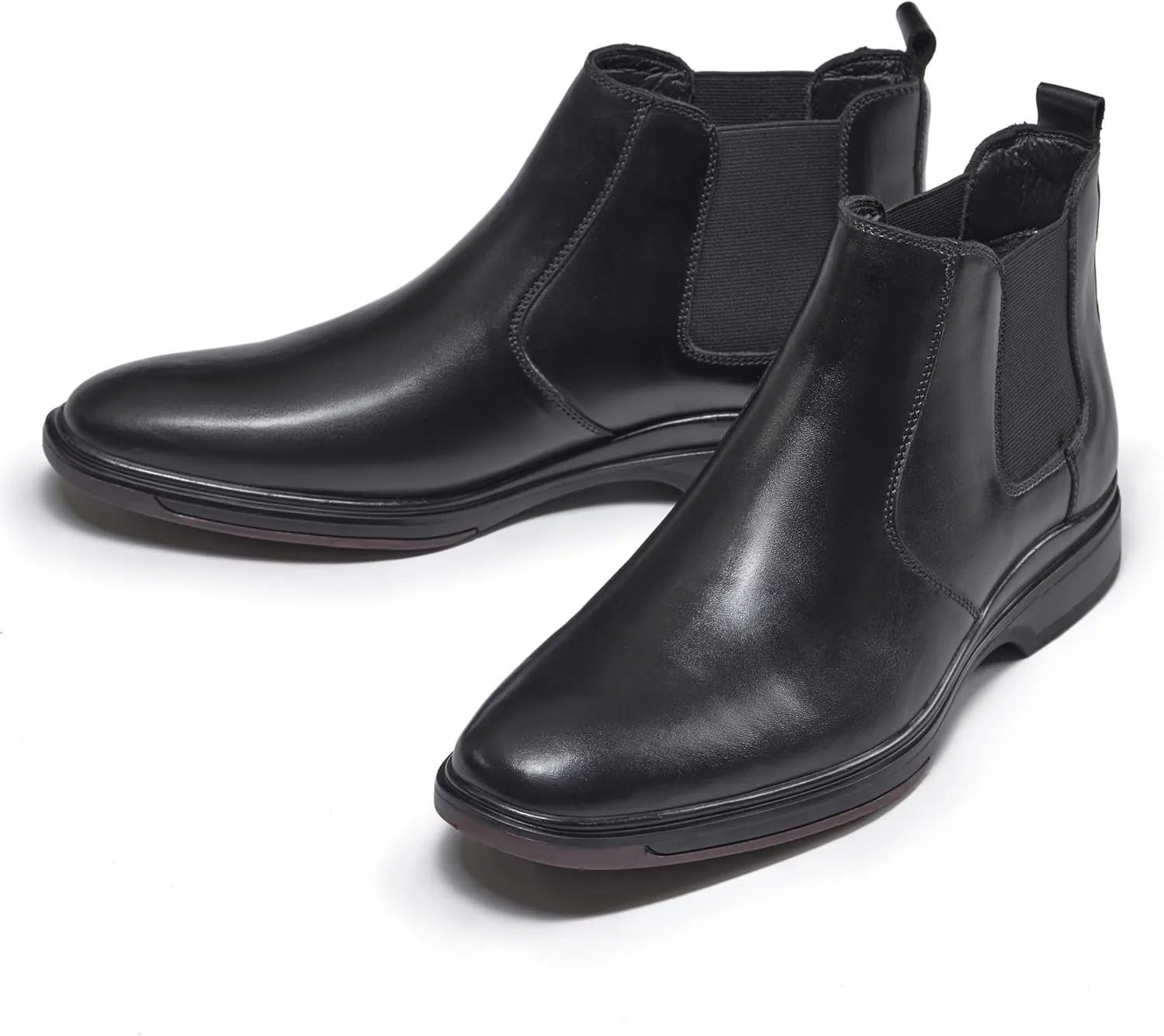 Men's Chelsea Dress Boots Comfortable Leather Slip On Ankle Boots For Casual & Formal Occasions