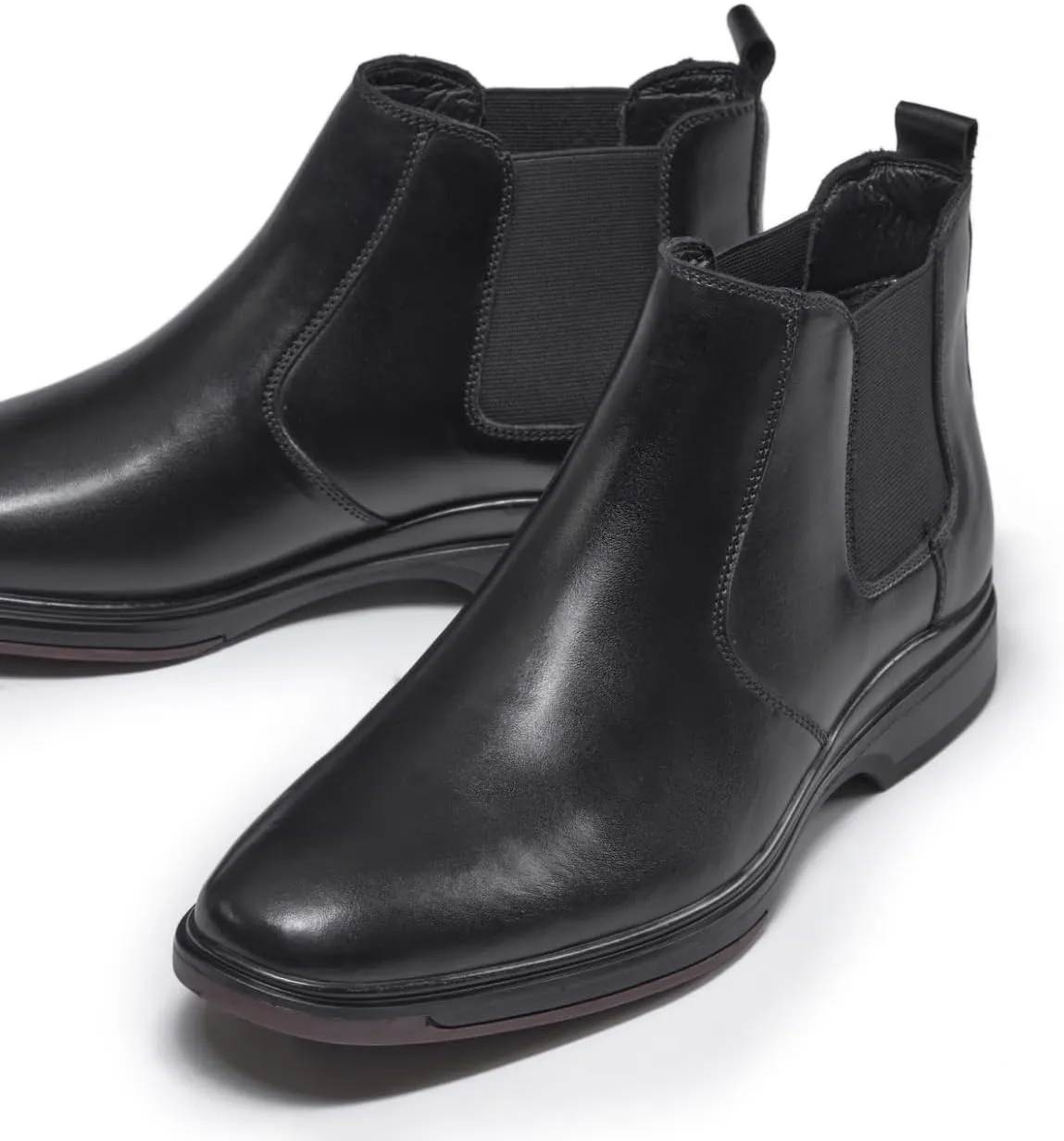 Men's Chelsea Dress Boots Comfortable Leather Slip On Ankle Boots For Casual & Formal Occasions