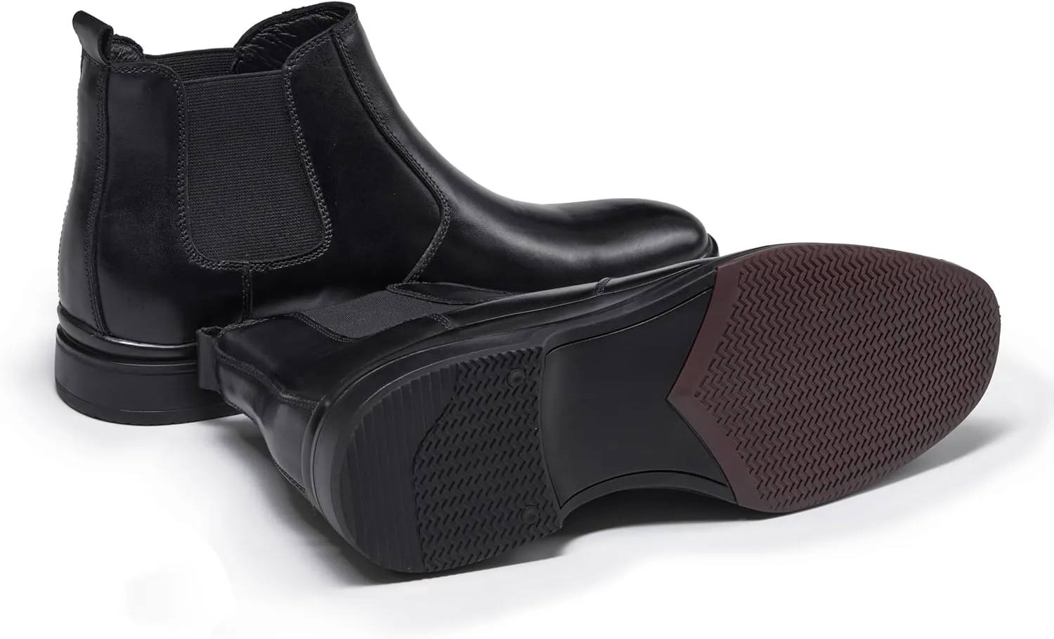 Men's Chelsea Dress Boots Comfortable Leather Slip On Ankle Boots For Casual & Formal Occasions