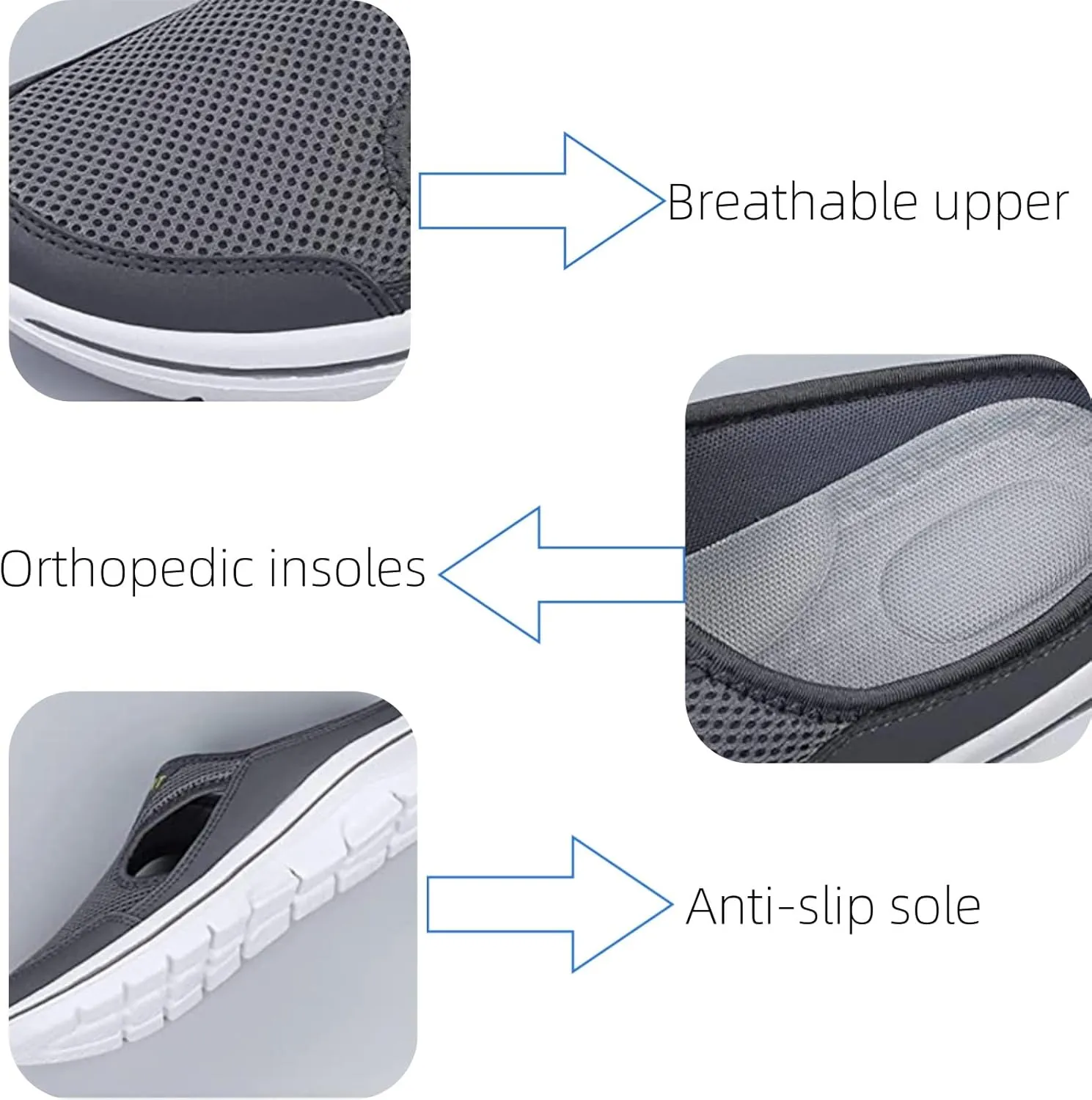 Men's Comfort Breathable Support Sports Sandals,Meaboots Outdoor Casual Orthopedic Sports Sandals For Men