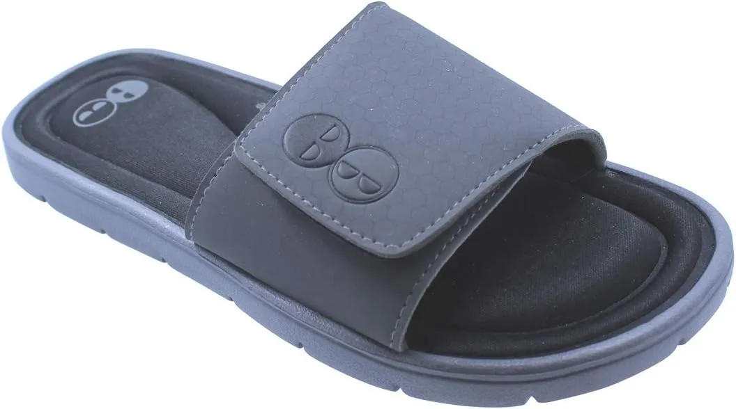 Men’s Grey and Black Memory Foam Slide Sandal