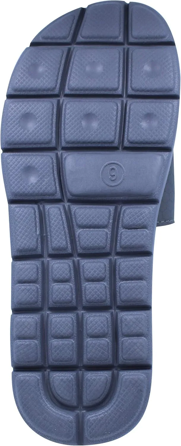 Men’s Grey and Black Memory Foam Slide Sandal