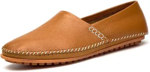 Men's Leather Loafer Flats Lightweight Casual Slip On Shoes for Walking Driving Dress