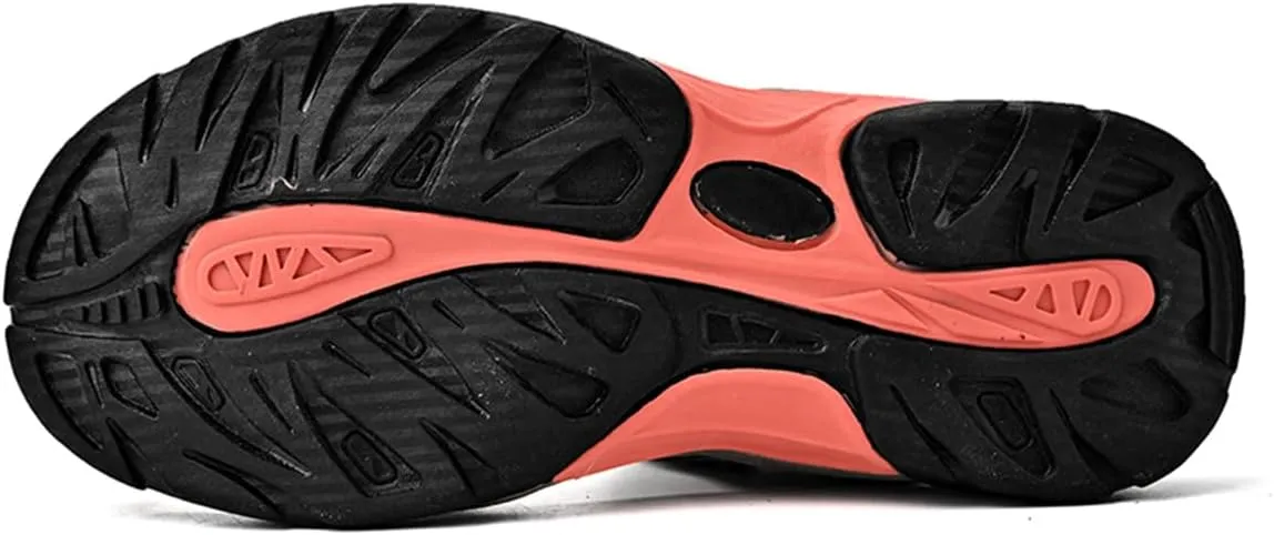 Mens Leather Outdoor Hiking Sandals Waterproof Lightweight Athletic Sports Sandals Adjustable Fisherman Beach Shoes Closed Toe Water