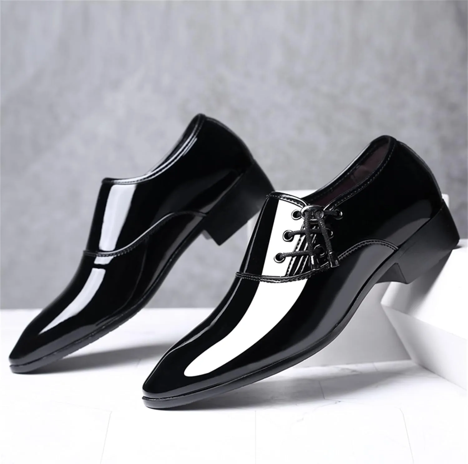 Mens Loafer Shoes Slip on Patent Leather Modern Dress Shoes for Men Business Casual Driving Prom Party Wedding Comfortable