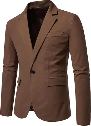 Mens Slim Fit Sport Coat Casual Blazer One Button Business Suit Jacket Stretch Travel Lightweight Suit Jacket