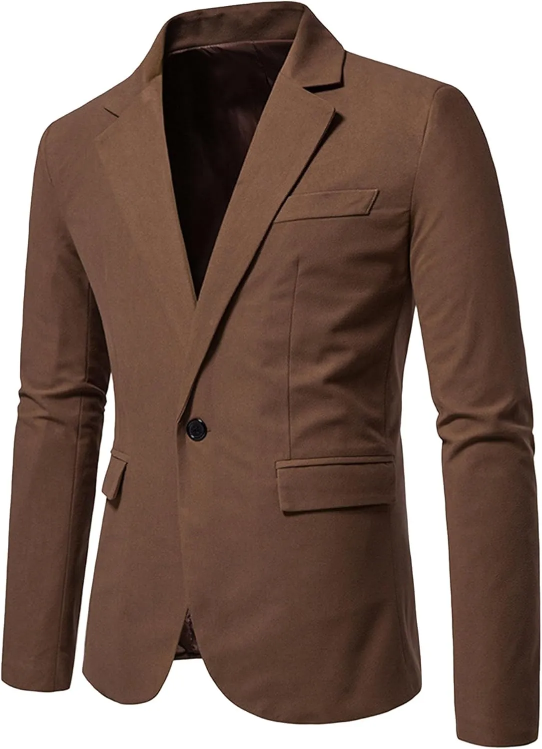 Mens Slim Fit Sport Coat Casual Blazer One Button Business Suit Jacket Stretch Travel Lightweight Suit Jacket