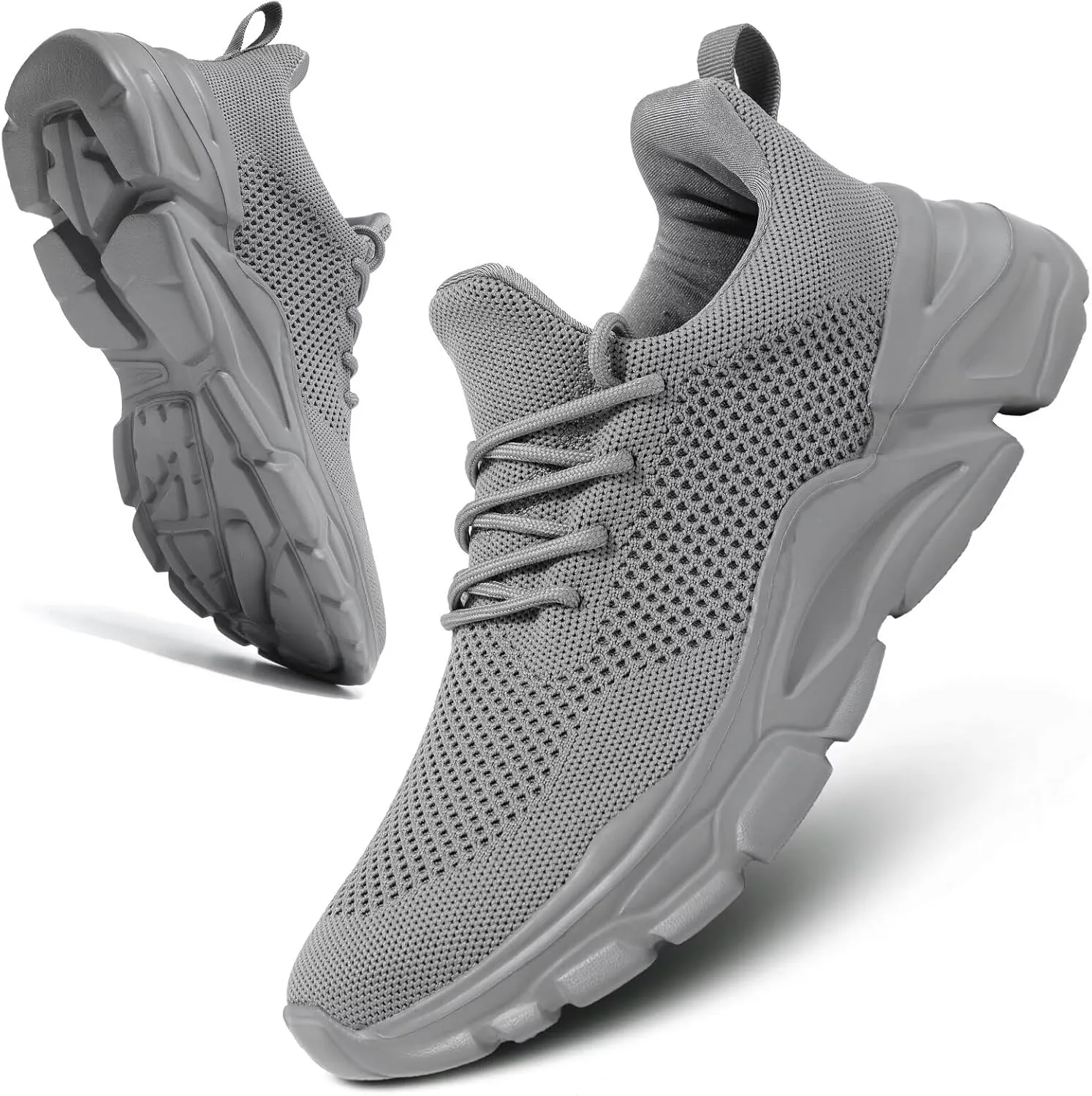Men's Slip on Walking Shoes Ultra Light Breathable Non Slip Running Shoes Casual Fashion Sneakers Mesh Workout Sports