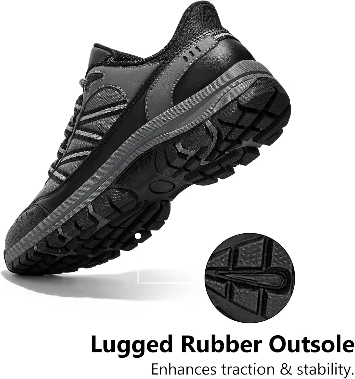 Men's Walking Shoes Fashion Tennis Casual Hiking Lace-Up Comfortable Sneakers