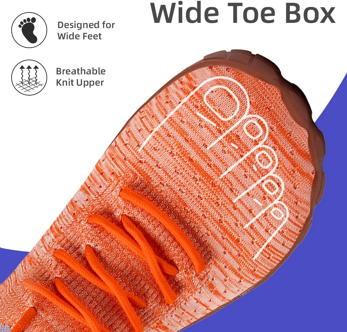 Mens Wide Toe Box Shoes Slip On Walking Shoes Sneakers Sports Casual Office Outdoor Activities Non Slip Rubber Outsole Minimalist Comfortable