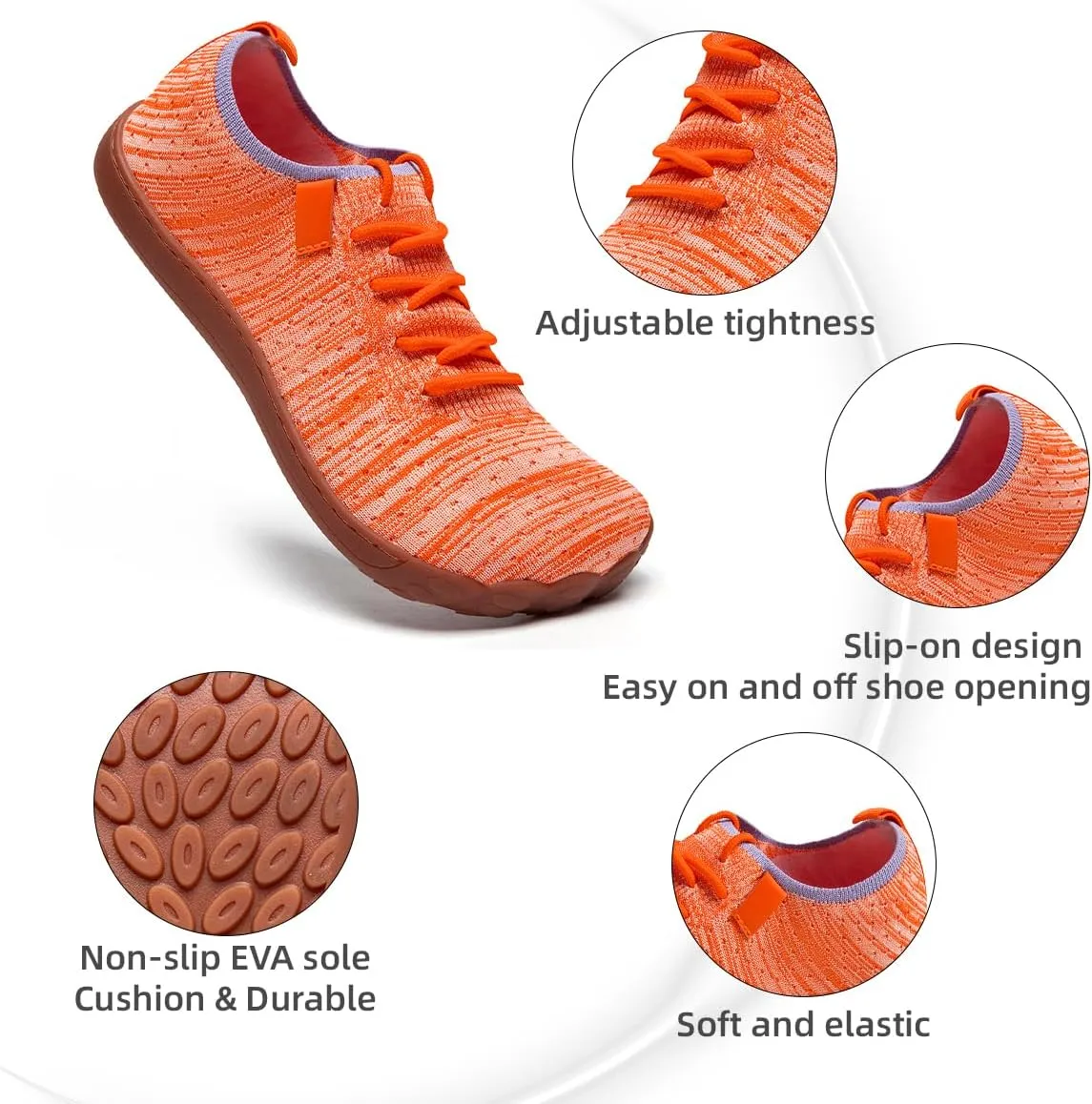 Mens Wide Toe Box Shoes Slip On Walking Shoes Sneakers Sports Casual Office Outdoor Activities Non Slip Rubber Outsole Minimalist Comfortable
