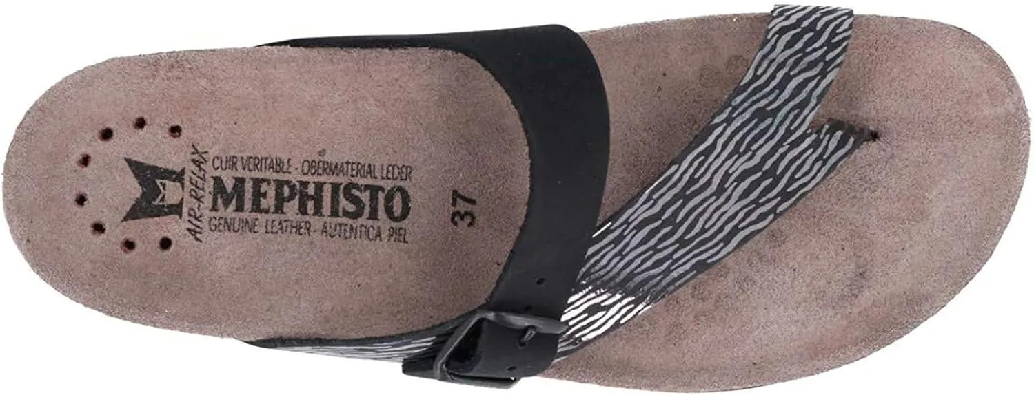 Mephisto Women's Helen Mix Black Leather Sandal