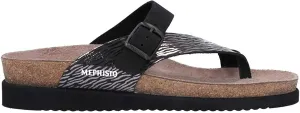 Mephisto Women's Helen Mix Black Leather Sandal