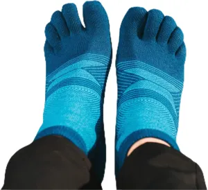 Merino Wool Five Toe Socks for Men and Women, 2 Pair, Moisture Wicking Athletic, Running, Ankle Height