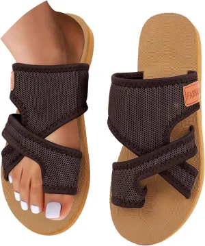 Mesh Sandals for Women Orthowalk Shoes Orthopedic Arch Support Beach Breathable Comfortable Wide Hollow Slides