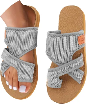 Mesh Sandals for Women Orthowalk Shoes Orthopedic Arch Support Beach Breathable Comfortable Wide Hollow Slides