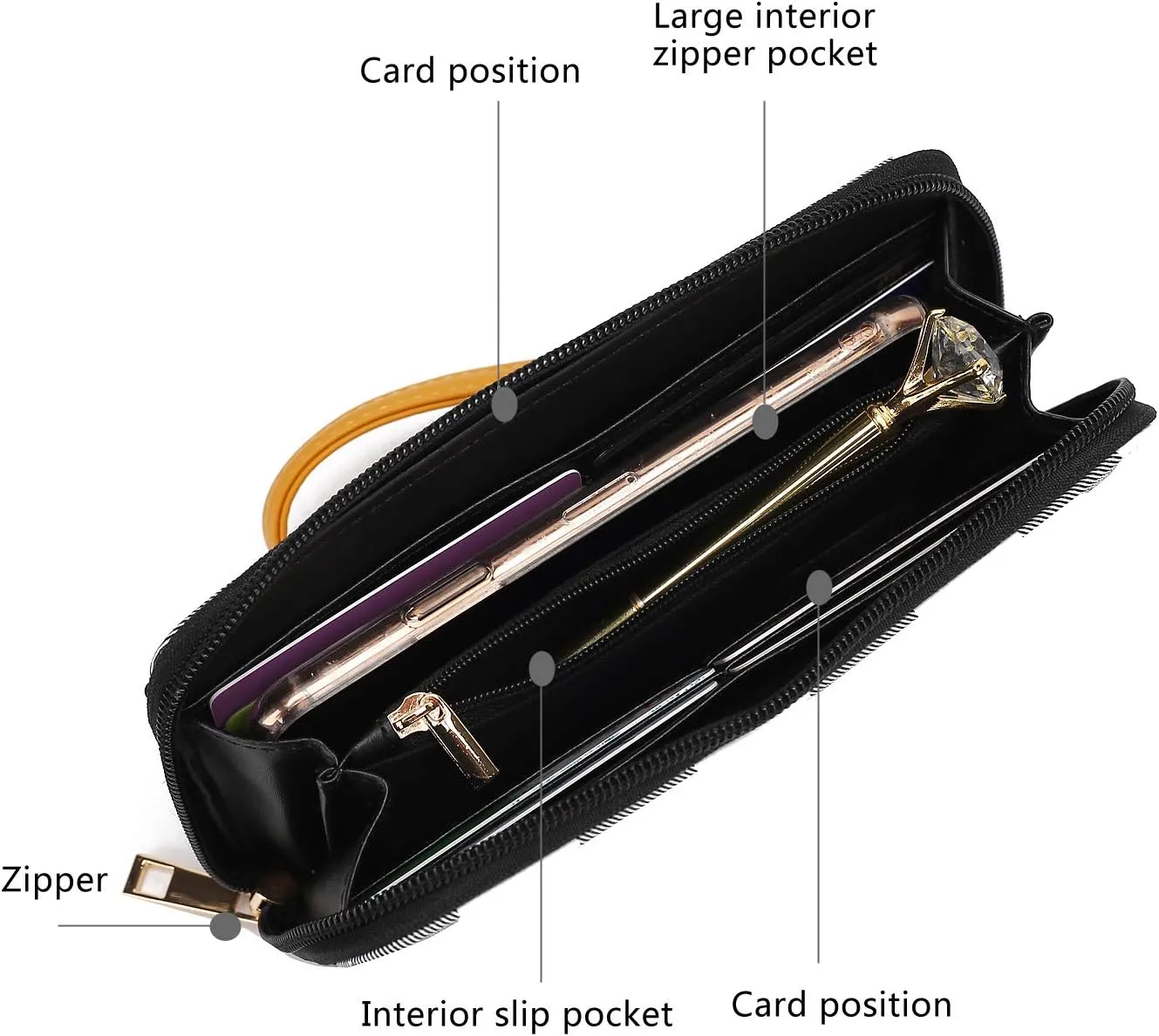 Mia K Collection Shoulder Bag for Women & Wristlet Wallet Purse Set: PU Leather Crossbody Tote Top-Handle Handbag