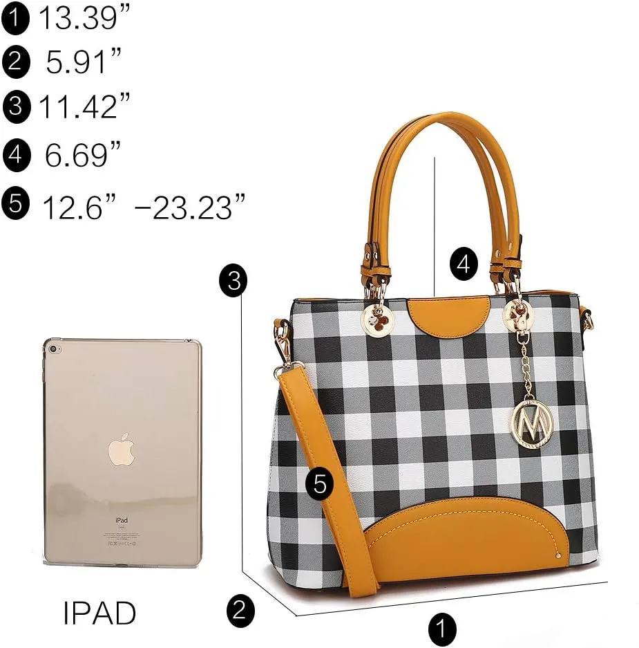 Mia K Collection Shoulder Bag for Women & Wristlet Wallet Purse Set: PU Leather Crossbody Tote Top-Handle Handbag