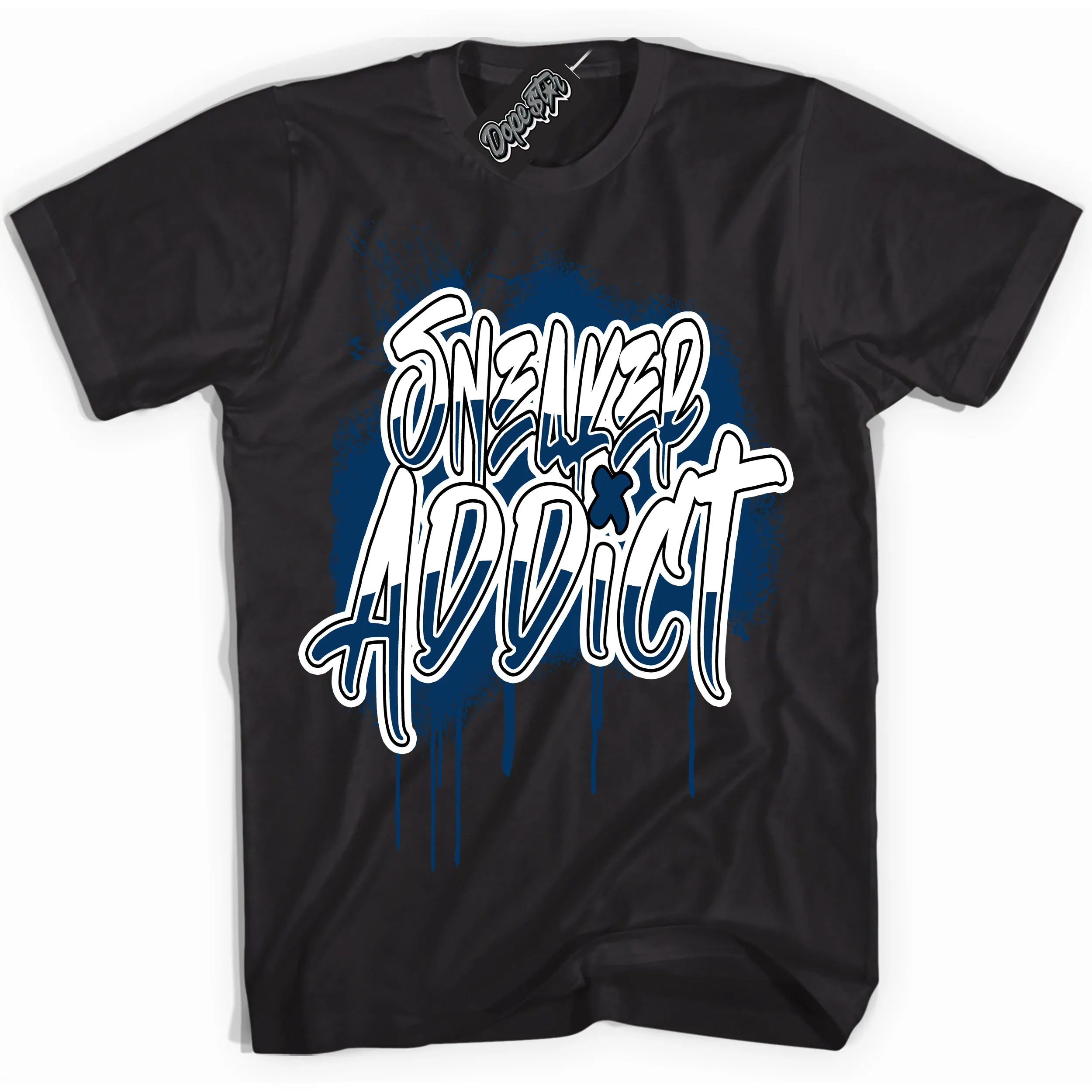 Midnight Navy 1s Sneaker Shirt Sneaker Addict Graphic
