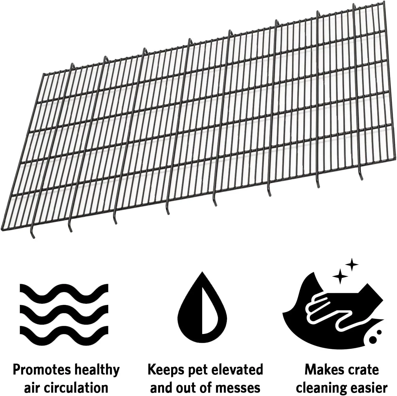 MidWest Homes for Pets MidWest Floor Grid for Dog Crate; Elevated Floor Grid Fits MidWest Folding Metal Dog Crate Models 1636U STRAIGHT SLIDE BOLT LATCH, 1636DDU STRAIGHT SLIDE BOLT LATCH, 736UP