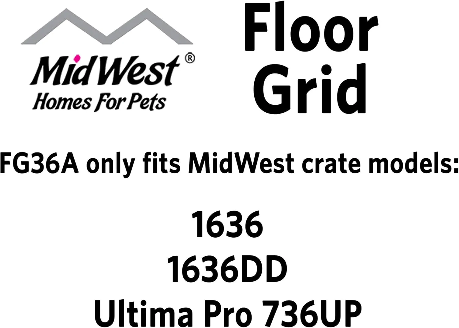 MidWest Homes for Pets MidWest Floor Grid for Dog Crate; Elevated Floor Grid Fits MidWest Folding Metal Dog Crate Models 1636U STRAIGHT SLIDE BOLT LATCH, 1636DDU STRAIGHT SLIDE BOLT LATCH, 736UP