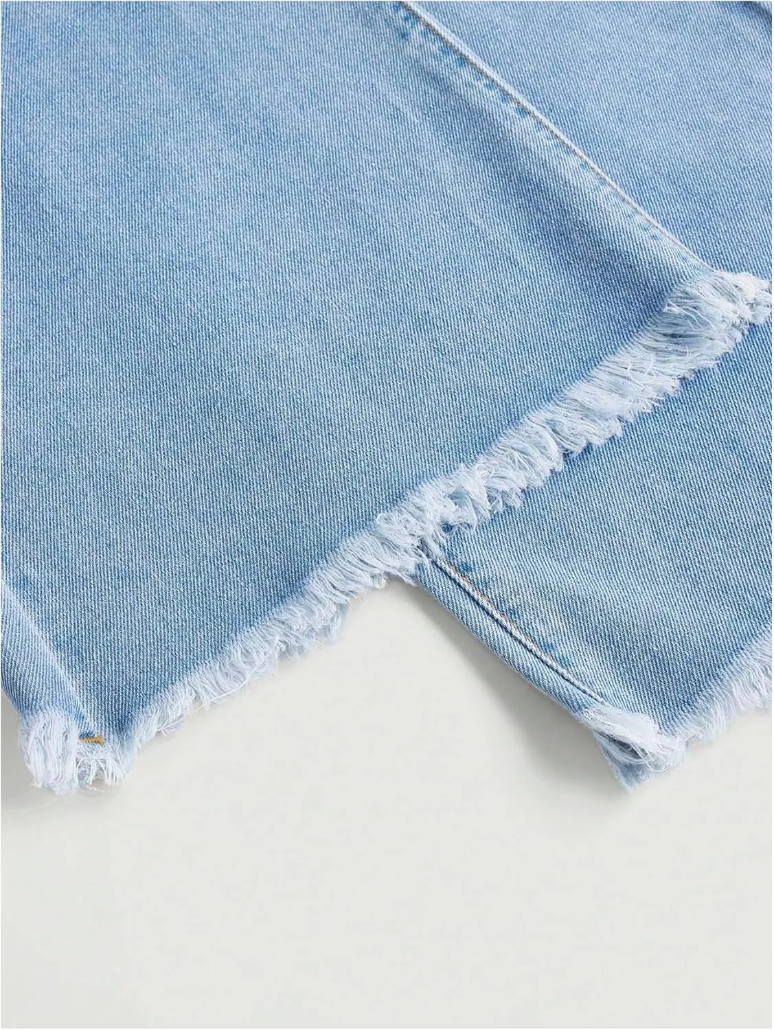 Milumia Girl's Drawstring Paperbag Waist Raw Hem Denim Pants Straight Wide Leg Baggy Jeans