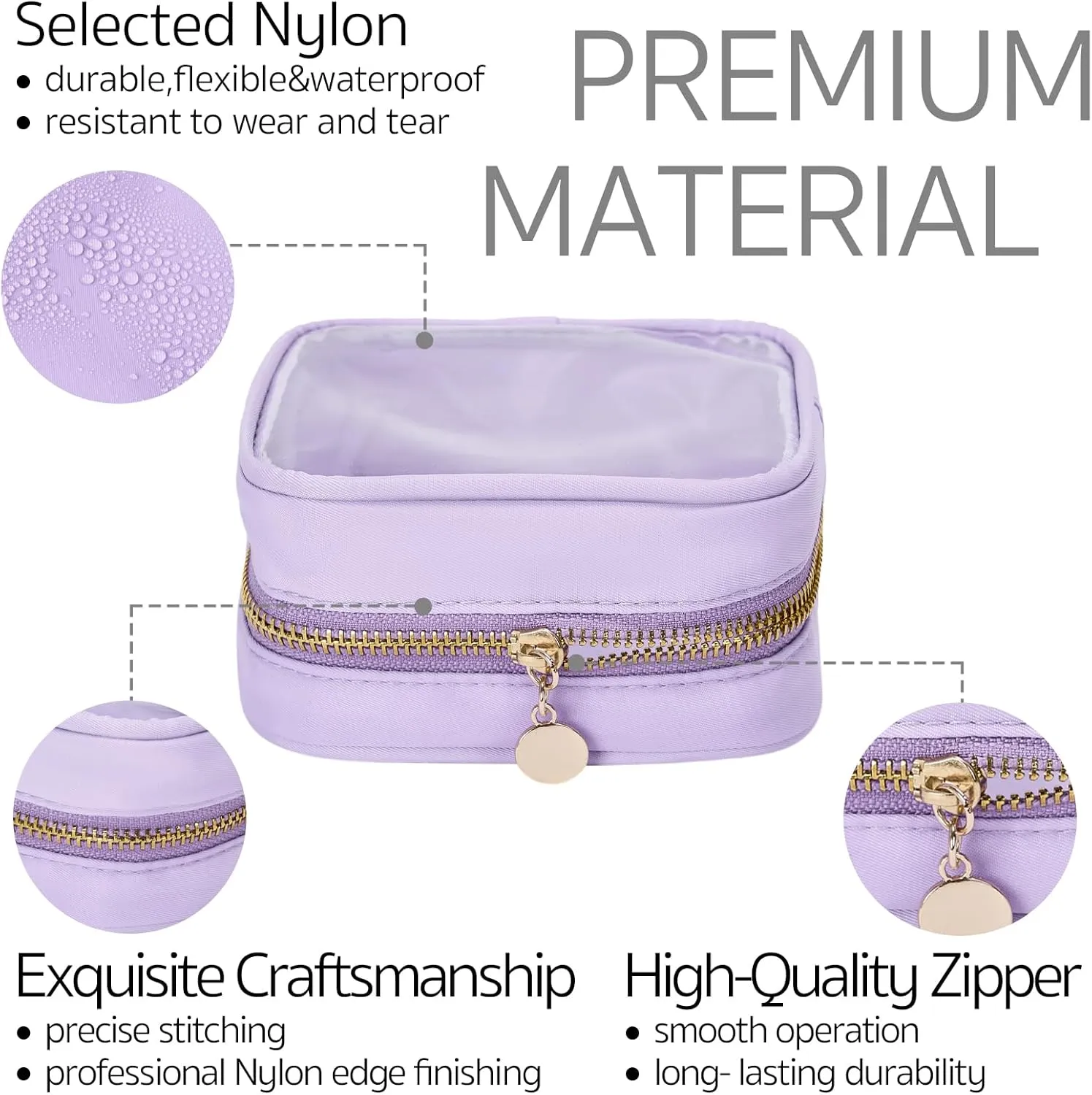 Mini Makeup Bag, Diaper Bag Organizing Pouches, Clear Makeup Bag, Makeup Bag for Purse, Small Clear Cosmetic Bag, Center Console Organizer Bag, Travel Toiletry Essentials