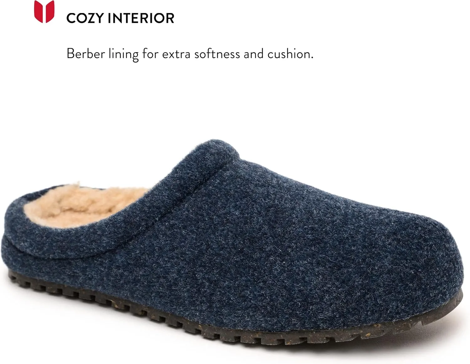Minnetonka Men’s Corbin Slippers - Fleece-Lined Clog Crafted with Slip-On Design, Fabric Upper, Berber Lining, EVA Midsole, and Water-Resistant Materials