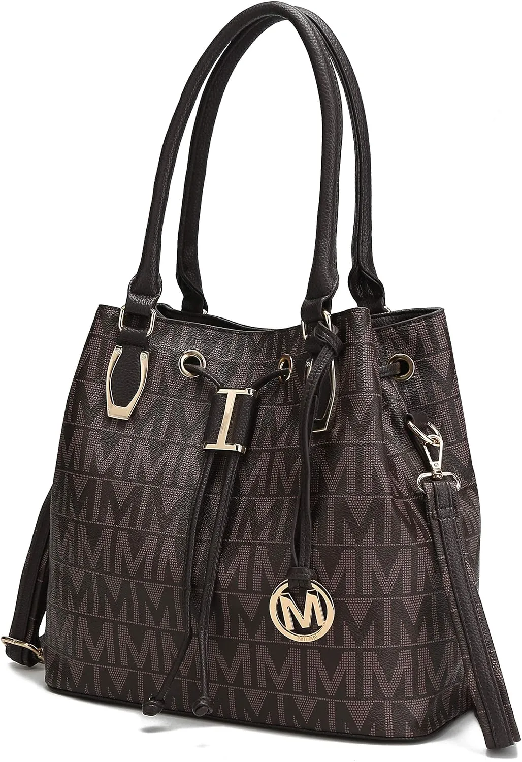 MKF Collection Hobo Bag for Women, Vegan Leather Tassel Shoulder Bag Handbag Purse, Double Handle Crossbody bag by Mia K