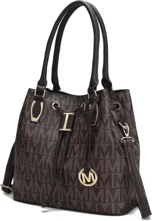 MKF Collection Hobo Bag for Women, Vegan Leather Tassel Shoulder Bag Handbag Purse, Double Handle Crossbody bag by Mia K
