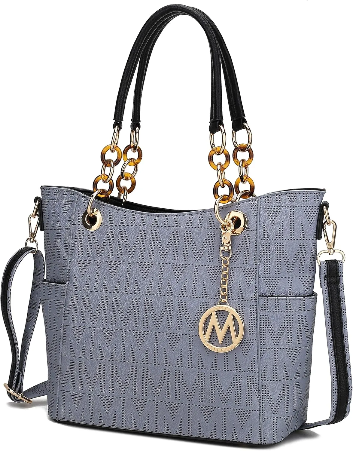 MKF Collection Shoulder Bag for Women, PU Leather Pocketbook Top-Handle Crossbody Purse Tote Satchel Handbag