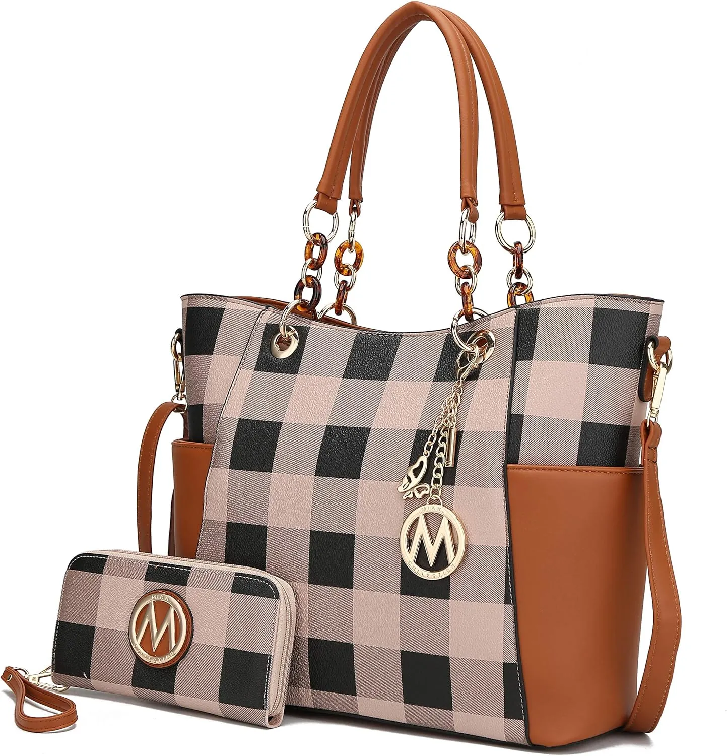 MKF Collection Tote Bag for Women, Handbag Set with Wallet-Top-Handle- Vegan Leather Purse