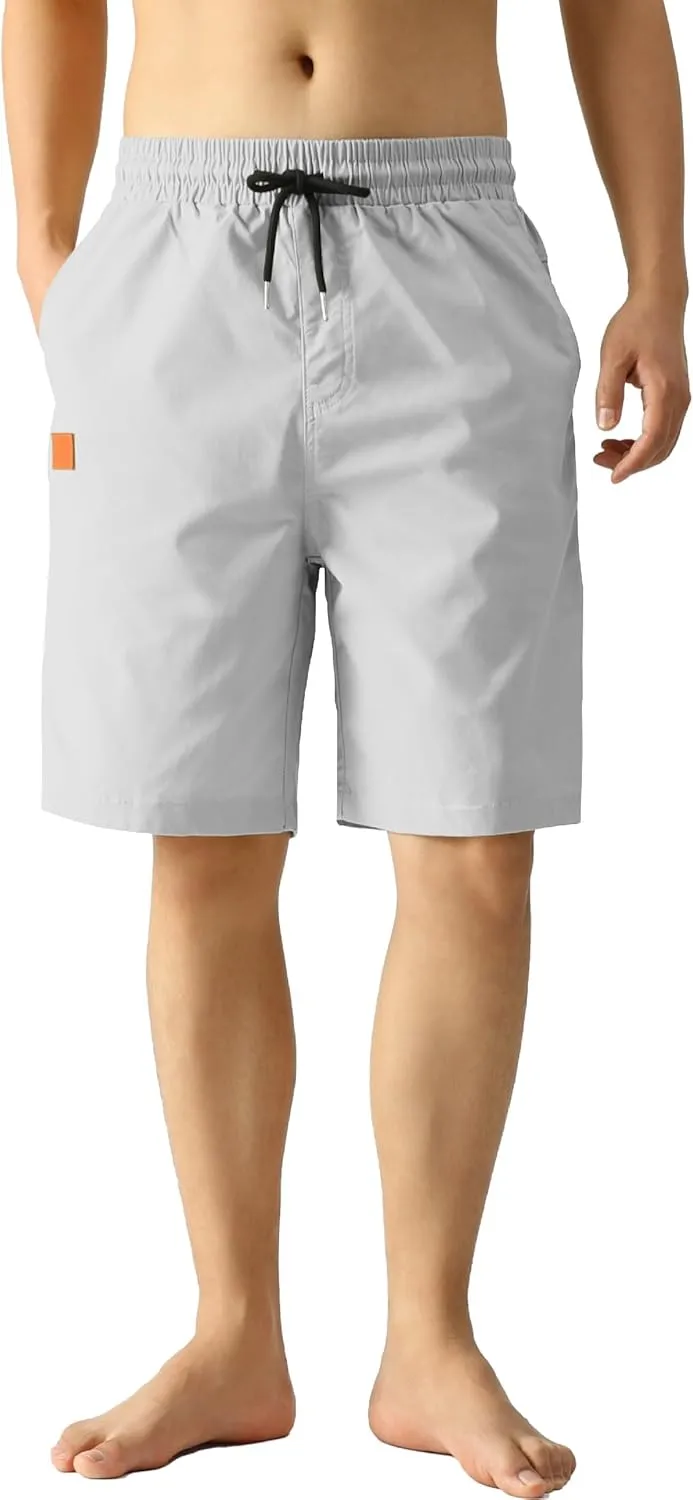 MO GOOD Mens Casual Shorts-Summer Beach Leisure Shorts, Stretch Golf Pants, Elastic Waist Drawstring Shorts with Pockets
