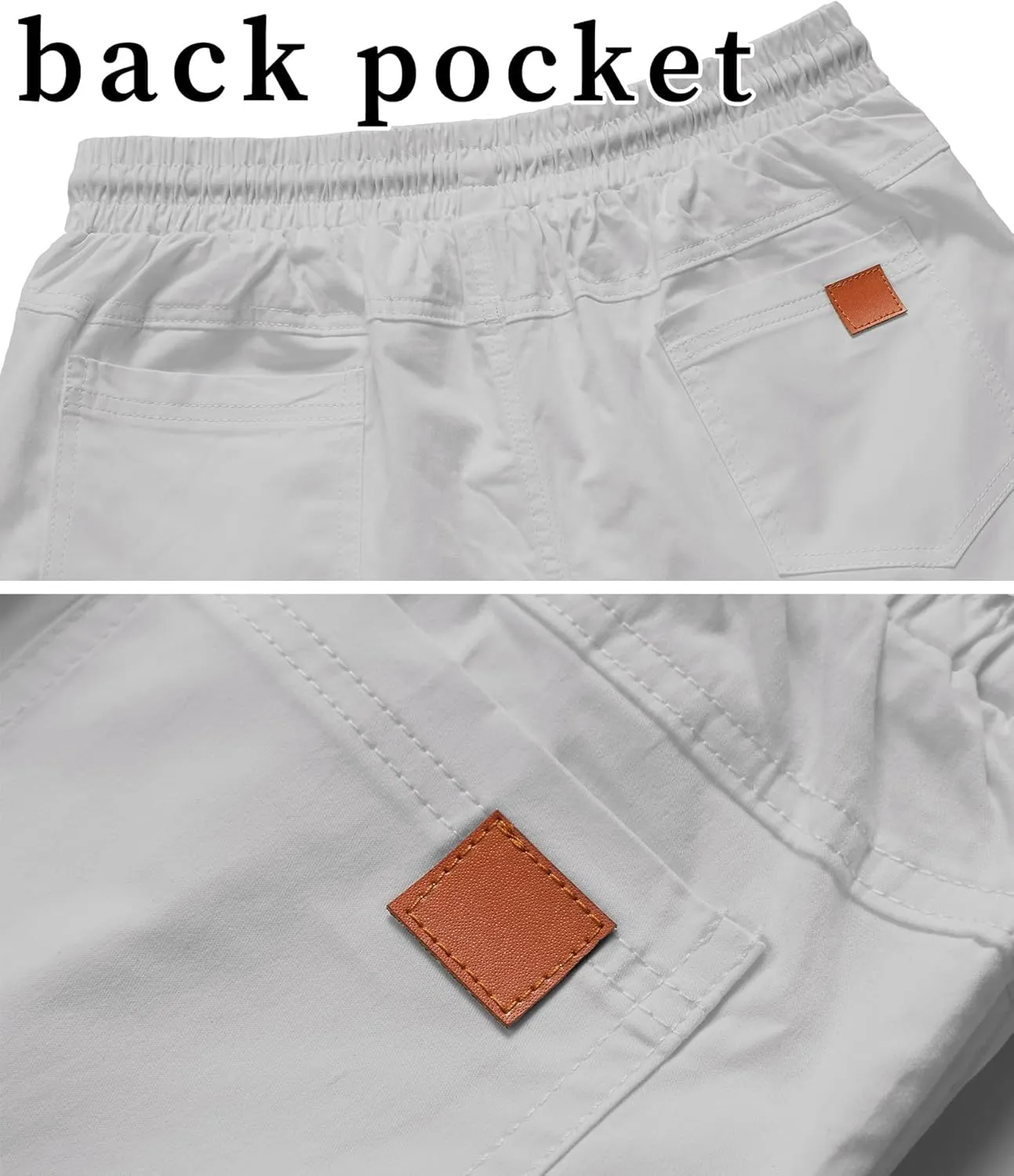 MO GOOD Mens Casual Shorts-Summer Beach Leisure Shorts, Stretch Golf Pants, Elastic Waist Drawstring Shorts with Pockets