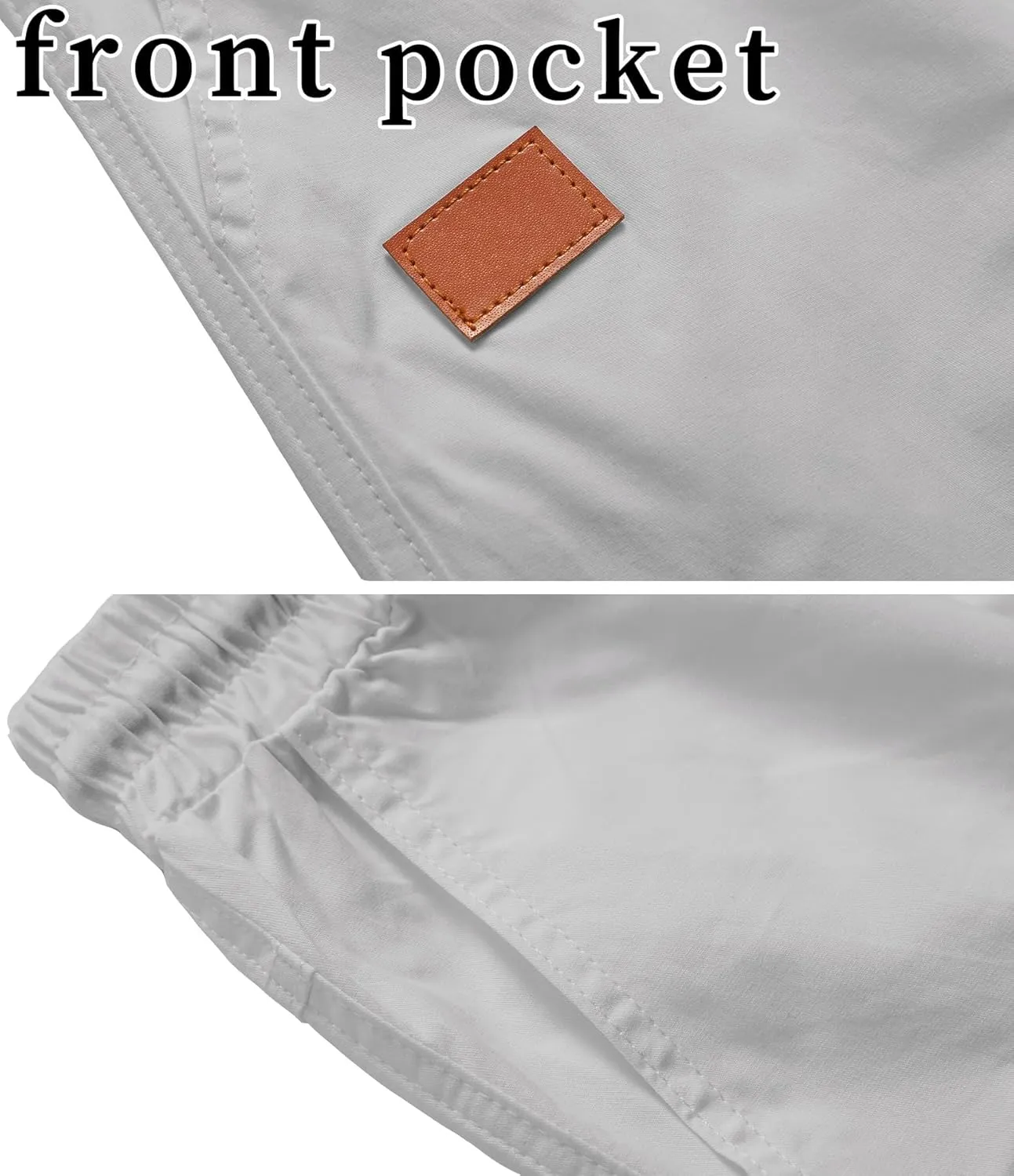 MO GOOD Mens Casual Shorts-Summer Beach Leisure Shorts, Stretch Golf Pants, Elastic Waist Drawstring Shorts with Pockets