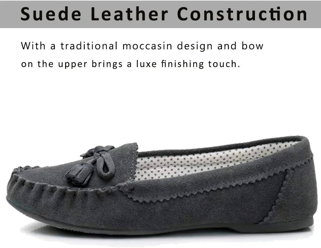 Moccasin Slippers for Women Flat Casual Comfortable Loafer Shoes Womens Moccasin Slippers Spring Driving Moccasins Shoes