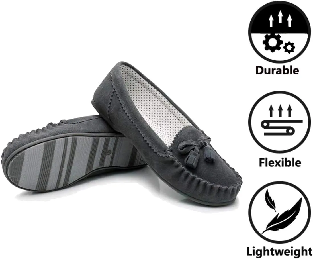 Moccasin Slippers for Women Flat Casual Comfortable Loafer Shoes Womens Moccasin Slippers Spring Driving Moccasins Shoes