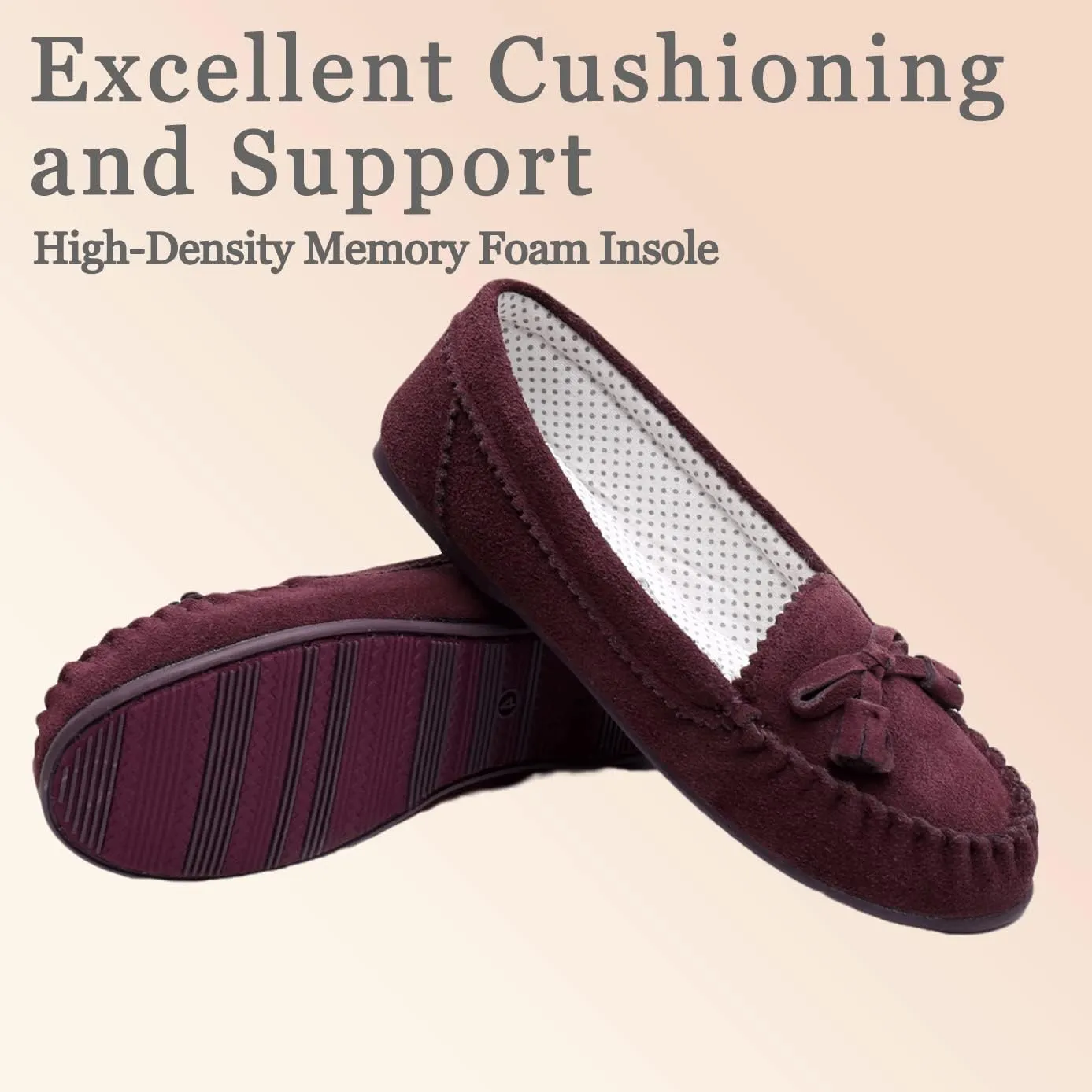Moccasin Slippers for Women Flat Casual Comfortable Loafer Shoes Womens Moccasin Slippers Spring Driving Moccasins Shoes