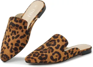 MUSSHOE Mules for Women Flats Comfortable Pointed Toe Women Mules
