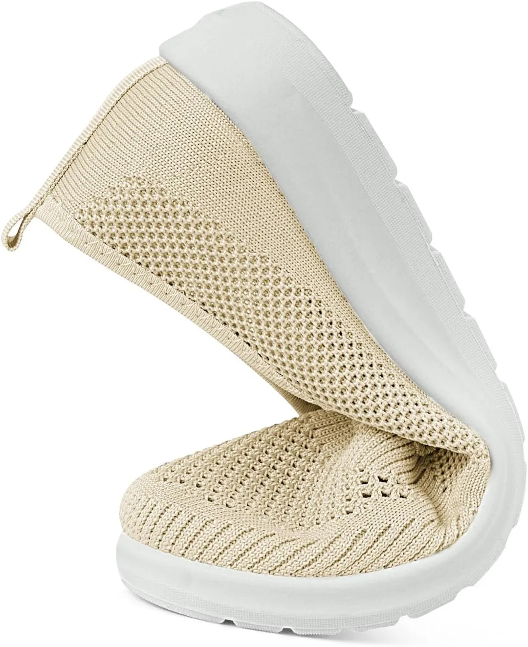 MUSSHOE Walking Shoes Women Breathe Mesh Slip On Sneakers Women Comfortable Lightweight