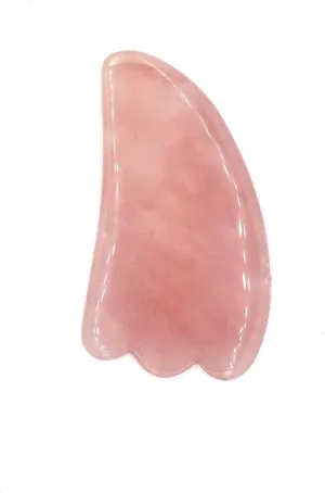 Natural Pink Rose Quartz Stone Guasha Board for SPA Acupuncture Therapy Trigger Point Treatment,Jade Stone for Face to Lift, Decrease Puffiness and Tighten