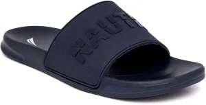 Nautica Men's Open Toe Slide Sandals - Comfortable Indoor & Outdoor Shower Slippers