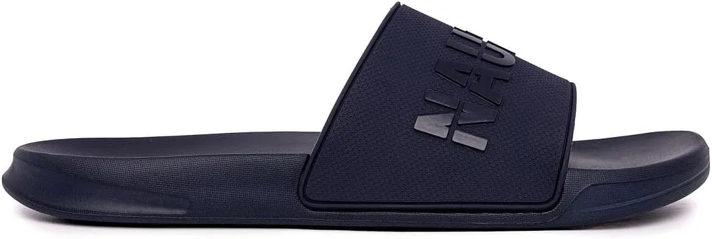 Nautica Men's Open Toe Slide Sandals - Comfortable Indoor & Outdoor Shower Slippers